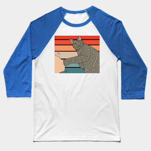 Best Retro Cat Owner Of All Time Baseball T-Shirt by flofin